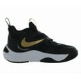 thumbnail image 2 of Nike Team Hustle D 10 PS Boys Shoes Size 13, Color: Black/Metallic Gold/White, 2 of 5