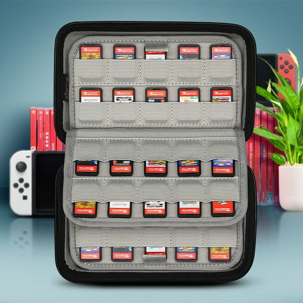 Switch Game Case Compatible with Nintendo Games or PS Vita or SD Cards, Sisma 80 Physical Game Cartridge Holders Hard Travel Storage Case Home Safekeeping, Black Walmart.com