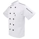 thumbnail image 5 of Chaqueta de chef Mangas Camisa de chef ejecutivo de manga corta, Ropa de chef unisex 2XL Hugo Chaqueta de chef para hombres, 5 of 10