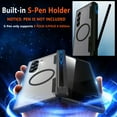 thumbnail image 4 of Magnetic for Samsung Galaxy Z Fold 5 Privacy Case,Z Fold5 Phone Case with [Hinge Protection][S Pen Holder][Anti Spy Screen Protector],Frosted Protective Slim Cover for Samsung Fold Z 5,Blue, 4 of 8