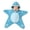 Blue, variant on Cute Animal Baby Starfish Onesie 0 3 Months Unisex Newborn Zipper Swaddle Sack Cartoon Print Star‑Shape Warm Wearable Wrap Sleeping Blanket