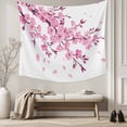 thumbnail image 5 of Pink Flowers Tapestry for Bedroom Wall Hanging Tapestry, Pastoral Botanical Blossom Tree Branches Ceiling Backdrop Tapestries Poster Blanket Wall Decor for Teens Room Living Room Dorm 59" x 90", 5 of 8