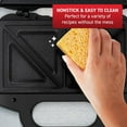 thumbnail image 3 of Sandwich Maker, Stainless Steel, Easy to Clean, Indicator Lights, Cool Touch Handle, Grilled Cheese, Panini, 625 Watts, Black, 3 of 4