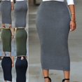 thumbnail image 1 of Jupe Crayon Midi Longue et Moulante Taille Haute pour Femmes, 1 of 4