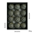 thumbnail image 2 of 12PCS Vintage Christmas Ornaments for Tree Decorations - 3.15inch Rustic Christmas Ball Shatterproof Hanging Ornaments for Indoor Xmas Holiday Wedding Decor, 2 of 9