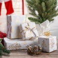 thumbnail image 3 of Papel de regalo Flyhill Kraft, 43 x 10 m, oro blanco, Navidad, 3 of 7