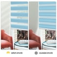 thumbnail image 5 of Keego Dual Layer Roller Window Blind Light Filtering Zebra Window Blind, Cordless, Customizable, Sky Blue Case Sky Blue Fabric 36.0"w x 36.0"h, 5 of 7