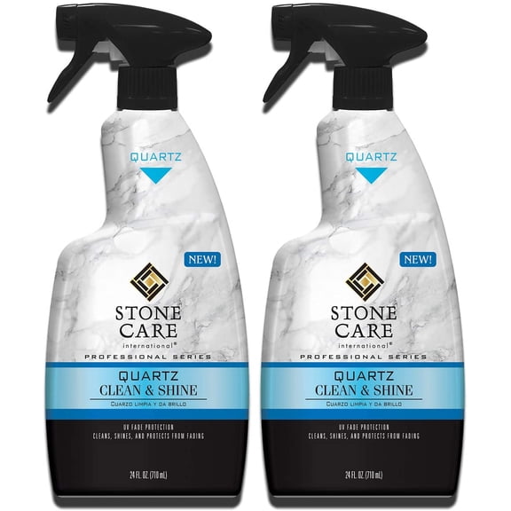 Quartz Cleaner and Polish - 24 Ounce (2 Pack) - Clean & Shine Your Quartz Countertops Islands and Stone Surfaces with UV Protection