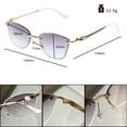thumbnail image 2 of 2024 Women's Sunglasses Reading Glasses 3.50, 3D Lace Butterfly HD Presbyopic Eyeglasses Metal Gradient Gray Readers +3.50, 2 of 6