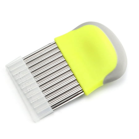 

Aoliandatong Potato Cutter Wavy Potato Knife Chip Cutter Onion Cutter Stainless Steel Potato Slicer(Green)
