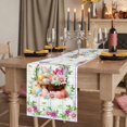 thumbnail image 2 of Happy Easter Table Runner, Spring Daisy Eggs Leaves Butterfly Colorful Plaid Cotton Linen Table Runners 120 Inches Long, Dresser Scarf Runner for Dining/Living Room/Kitchen/Square Tables 13''x120'', 2 of 9