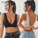 thumbnail image 2 of FINETOO S-XL Deep V Sexy Lingerie Seamless Brassiere Intimates Women Bra Underwear Backless Bralette Tank Top Back Closure Bras, 2 of 4