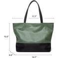 thumbnail image 4 of CoCopeaunts Tote Bag for Women Retro Shoulder Purse Leather Top Handle Bag Large Capacity Work Handbag, 4 of 6