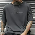 thumbnail image 6 of Simple Summer Men's T-shirt High-quality Men's Top Everyday Casual Sports Shirt Trend New Clothing Oversized Loose Short Sleeve, 6 of 6