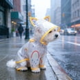 thumbnail image 1 of EGNMCR Four Legged Waterproof Ample Coverage Raincoat For Dogs Suitable For Small To Medium Sized Pet In Rainy Or Snowys Weather Polyester pets raincoat, 1 of 6
