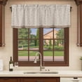 thumbnail image 6 of 2 Pack Valances for Window, Beige Pink Floral Short Curtains for Kitchen Bedroom Living Room, Spring Flowers Rod Pocket Small Window Treatment Valance Drapes 42 x 12 Inch, 6 of 8