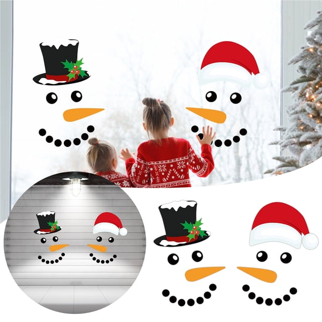 Christmas DecorStickers22pcs Merry Christmas Decorative Garage Door Decorative Snowman Magnet Sticker Refrigerator Decal Snowman Garage Christmas Set Reflective Car Magnetic Sticker For Christmas Ho