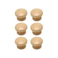thumbnail image 1 of DOLITY Poignées de Tiroir, Boutons d'Armoire en Bois, Poignée de Commode de Cuisine, Poignées Décoratives 6 Pcs Convexes Rondes, 1 of 9