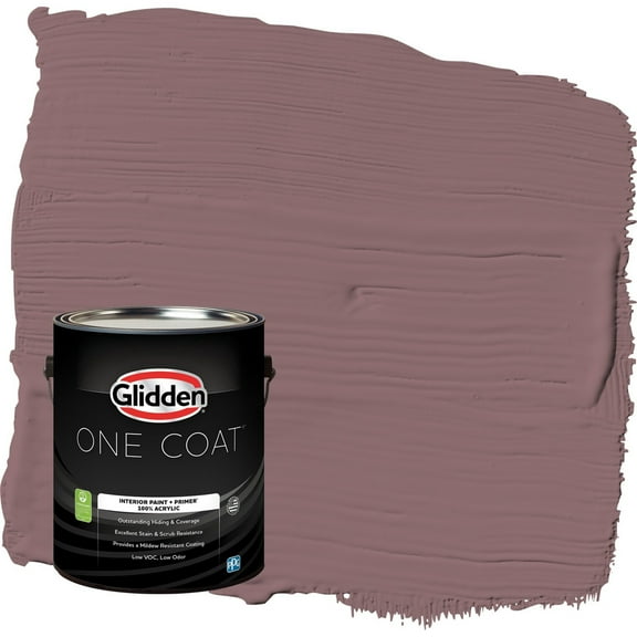 Glidden One Coat Chocolate Sparkle / Purple Eggshell Interior Paint with Primer, 1 Gallon