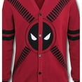 thumbnail image 3 of Deadpool Cardigan Bands Sweater Mens', Medium, 3 of 5