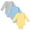 Dark blue gray yellow, variant on Cozeeme 3 Pack Bodysuits Newborn to Infant