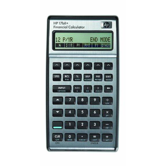 HEWLETT PACKARD 17bII  Financial Calculator with 22-Digit LCD Display, Black