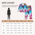 thumbnail image 4 of Honeii Tropical Flamingo Summer Print Women's Pajama Sets Long Sleeve Button Down Sleepwear Nightwear Soft Pjs Lounge Sets 2PCS-Large, 4 of 7