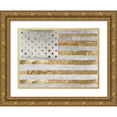 thumbnail image 1 of Sophie 6 24x19 Gold Ornate Wood Framed with Double Matting Museum Art Print Titled - Dawns Early Light Flag II, 1 of 4