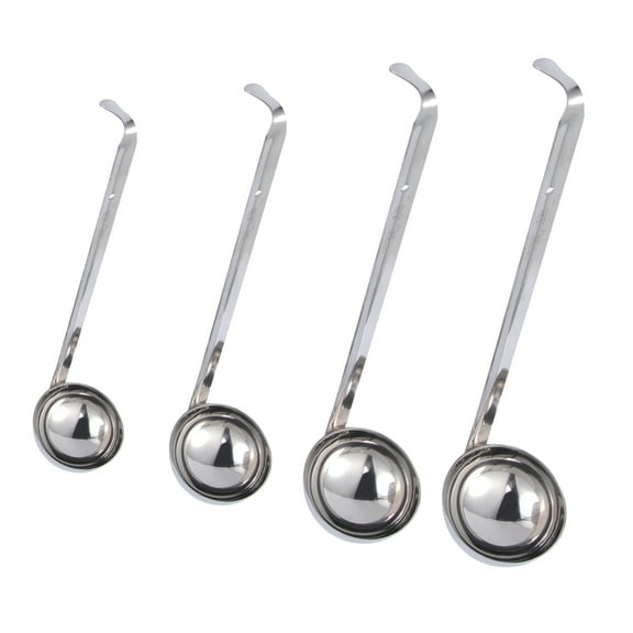 FELTECHELECTR 2Pcs Serving Ladles For Soup With Hanging Hook Stainless Steel Cooking Utensils 60cc/2oz