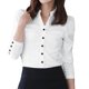 thumbnail image 1 of Allegra K Camisa de mujer con cuello en punta, botones fruncidos y pu?os decorativos blanco L Unique Bargains Camisa, 1 of 7