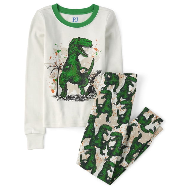 Conjunto de pijama The Children's Place de manga larga, 100% algodón