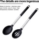 thumbnail image 3 of Cucharas de cocina grandes de silicona JanHm Utensilios de cocina antiadherentes negro, 3 of 5