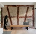 thumbnail image 4 of Tiptophomedecor Background & Patterns Wallpaper Wall Mural - Old Barn Beams Concrete, 4 of 8