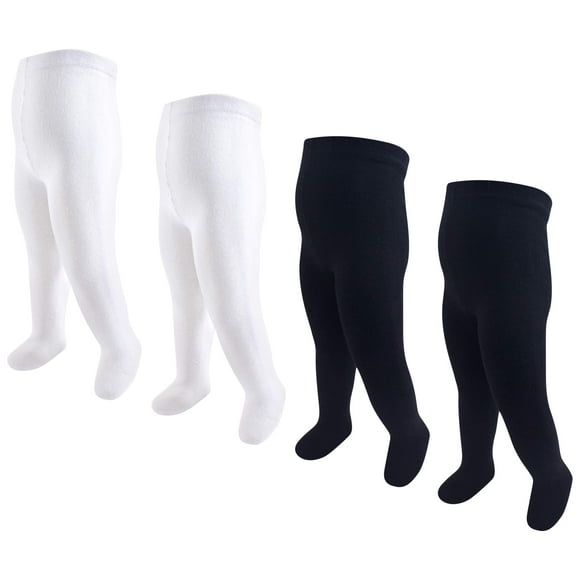 Hudson Baby Cable Knit Cotton Tights, 4 Pack