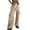 Beige, variant on IROINNID Pants for Women Cargo Baggy Mid Waist Wide Leg Bib Full Length Trendy Casual Cargo Pants,Olive Green
