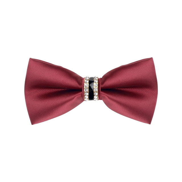 CORBATA DE MOÑO PREATADA PARA EL DÍA DEL PADRE HOMBRE INSPIRADA EN CHIC CON DECORACIÓN DE RINCONES BRILLANTES PARA BODAS ELEGANTES BURDEOS