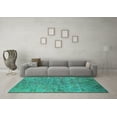 thumbnail image 3 of Ahgly Company Indoor Round Oriental Turquoise Blue Industrial Area Rugs, 4' Round, 3 of 4