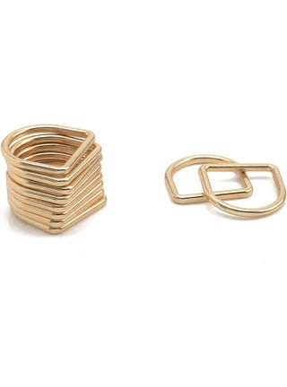 Gold D Rings for Purses,D-Ring with Screw for Crossbody Bag Purse Craft,4  Sets (Interior-1.6cm)