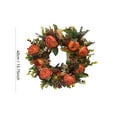 thumbnail image 3 of Fall Wreath For Front Door Decoration, Artificial Pumpkin Maple Leaf Peony Berry Handmade Vine, 45Cm Size Construction Thanksgiving Festive Gift For Family Friends, 3 of 8