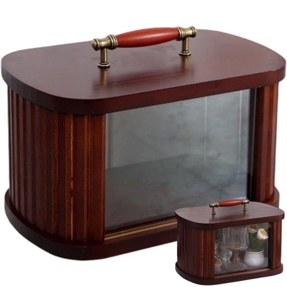 Wood Bread Box Bread Bin Bread Storage Container Multipurpose Keeper Retro Gift Box Food Container For Kitchen Countertop Bakery Pantry