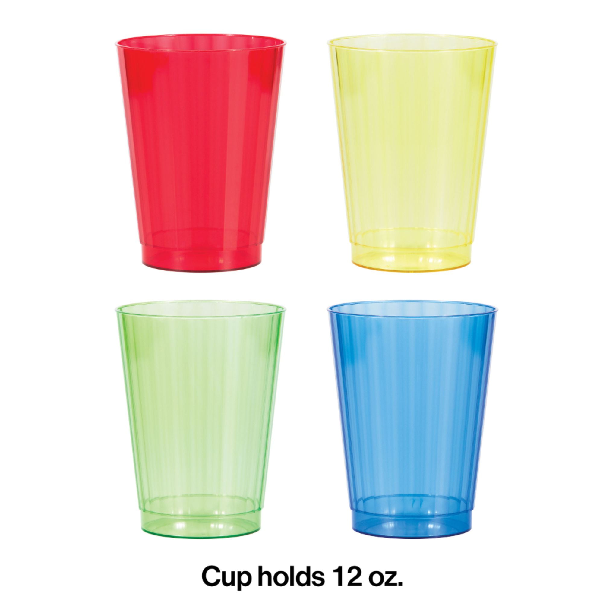 Touch of Color 16 oz Plastic Cups, Coral - 20 count