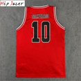 thumbnail image 4 of Cosplay Shohoku10 # HANAMICHI 7 # MIYAGI 11 # Rukawa Kaede camiseta de baloncesto conjunto pantalones cortos deporte equipo de baloncesto uniforme, 4 of 5