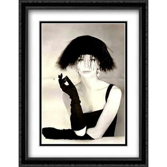 Savoir Faire, Dec 1957 2x Matted 24x32 Large Black Ornate Framed Art Print by Henry Clarke