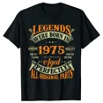 thumbnail image 2 of Novelty Awesome Vintage Legends Born In 1975 50 Years Old T Shirts Graphic Cotton Streetwear Short Sleeve Birthday Gifts T-shirt, 2 of 6