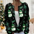 thumbnail image 2 of Christmas Cardigan Sweaters for Women Plus Size Long Sleeve Button Down Knit Sweater Jacket Winter Xmas Open Front Lightweight Holiday Christmas Sweater YC Black M, 2 of 5