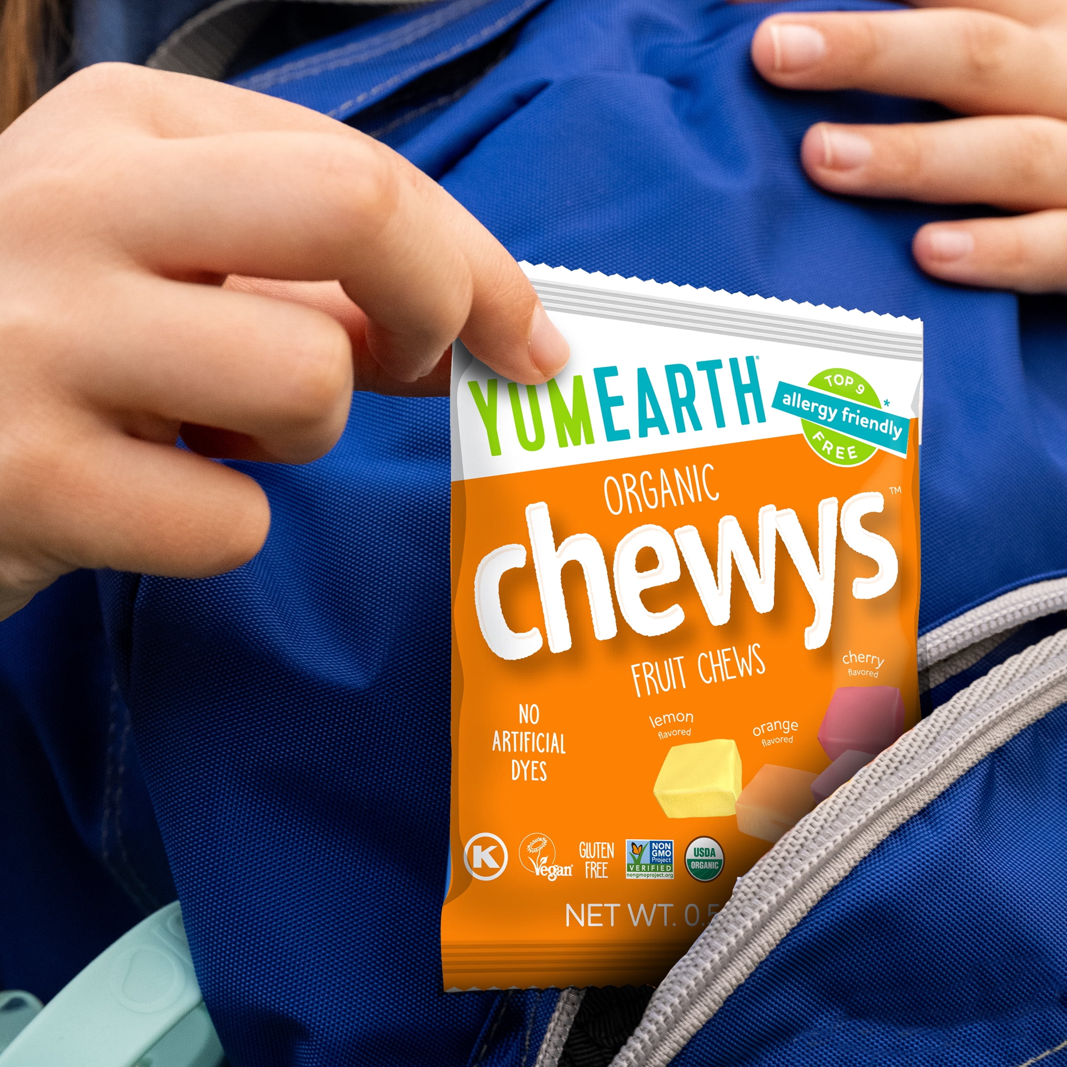 YumEarth Organic Chewys Snack Packs Box, 15 Count, 7.50 oz