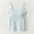 thumbnail image 2 of Seamless Cami Tops for Women Square Neck Built-in Bra Tank Top Everyday Comfort Camisole for Summer M, 2 of 6