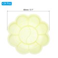 thumbnail image 2 of Uxcell 24Pcs Paint Tray Palette, 3.1"/8cm Painting Palette Plastic Palette Flower Shape Yellow, 2 of 6