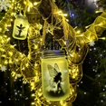 thumbnail image 2 of Linterna solar, IP44 impermeable al aire libre Mason Jar lámpara solar para patio, césped, fiesta, luces, decoración de jardín (blanco cálido), 2 of 5
