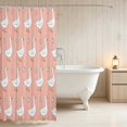 thumbnail image 3 of Erosebridal Goose Shower Curtain 72Wx72L for Girls, Pink Daisies Waterproof Bathroom Curtain, 3 of 5